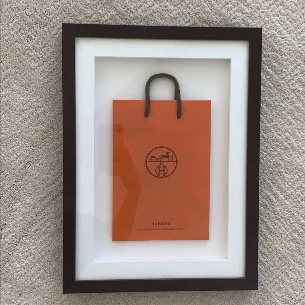 Hermès bag professionally framed